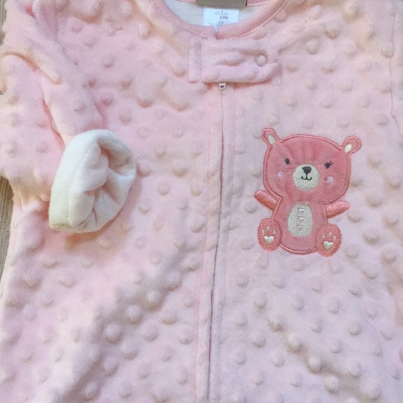 NWT Chick Pea Minky Dot plush baby girl bunting - Picture 10 of 11